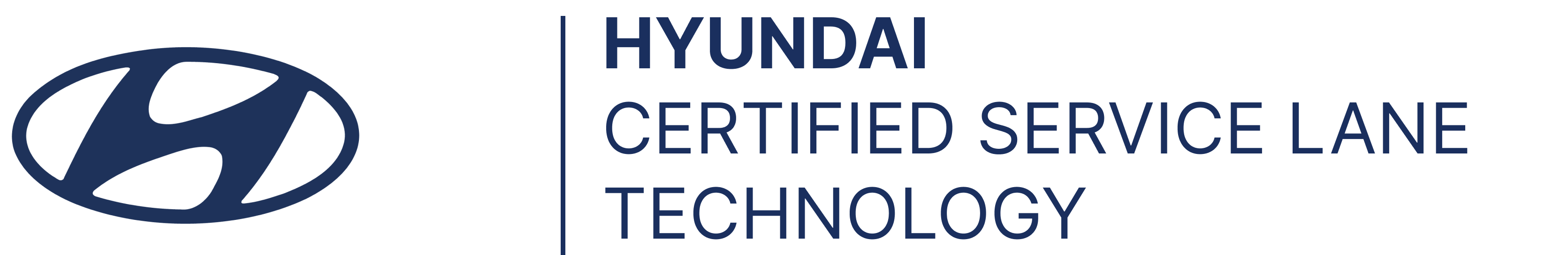 Hyundai logo on the left with blue text reading 'HYUNDAI CERTIFIED SERVICE LANE TECHNOLOGY' on the right.